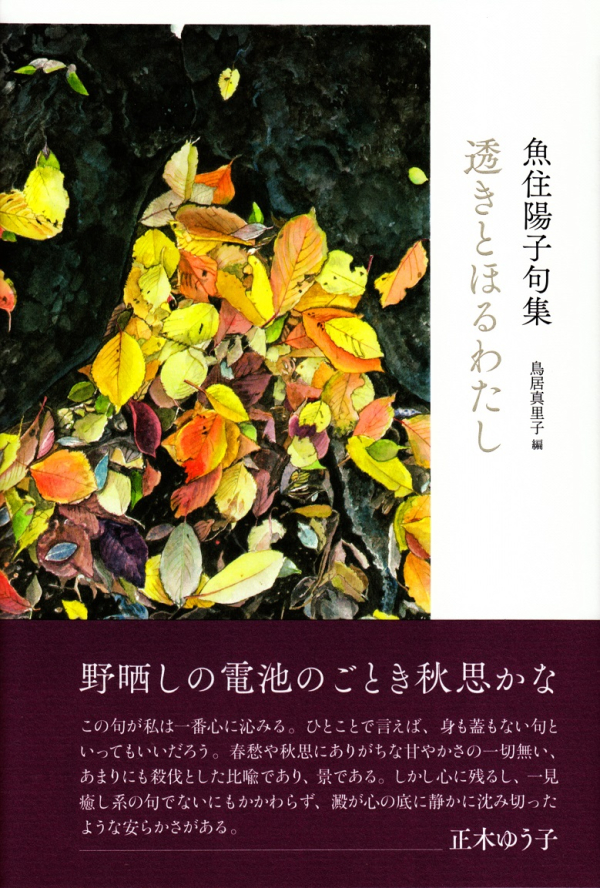 閑中俳句日記（別館） －関悦史－: 【十五句抄出】魚住陽子句集『透きとほるわたし』